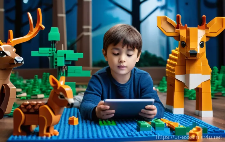 레고 동물 피규어 추천 - **Prompt:** A meticulously arranged display of rare and highly detailed LEGO animal collector's figu...