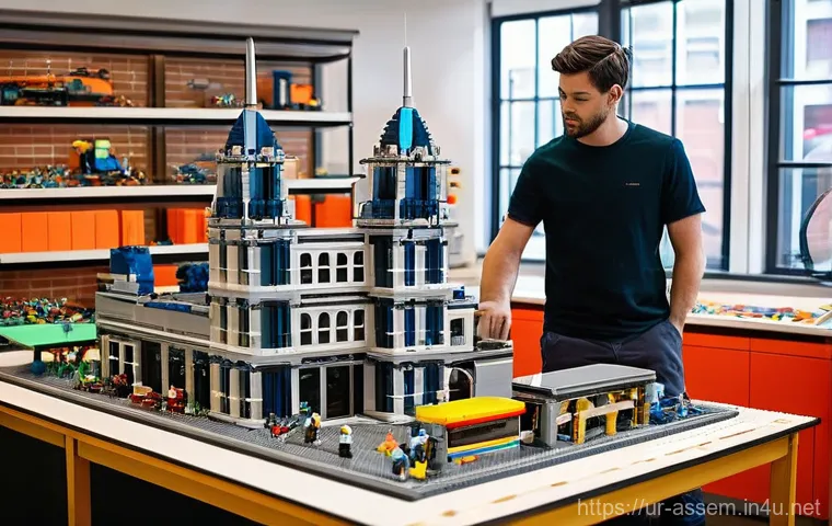 레고 DIY 키트와 맞춤 부품 - **Prompt 1: The Master Creator's Workshop**
"A wide-angle shot of a bright, modern workshop spac...