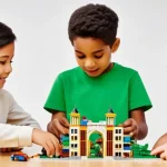 Home 19 레고 조립으로 실험한 물리 실험 - **Prompt 1: Gravity and Balance with LEGO Architectural Marvels**
"A vibrant, eye-level shot of ...