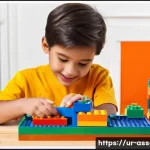 Home 18 레고 브릭 컬러 코딩의 매력 - **Prompt 1: Creative Lego Builder's Haven**
"A vibrant, eye-level shot of an 8-year-old child, s...
