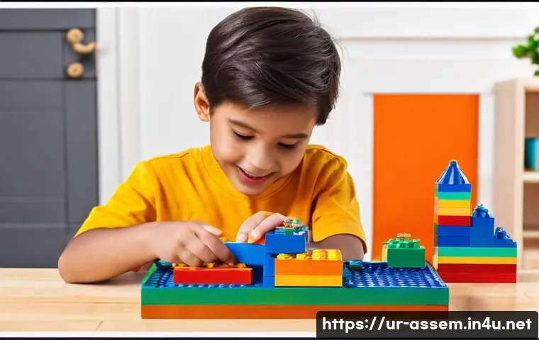 레고 브릭 컬러 코딩의 매력 - **Prompt 1: Creative Lego Builder's Haven**
"A vibrant, eye-level shot of an 8-year-old child, s...